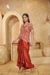 Label Fiana Pure Satin Heavy Designer Indo Western